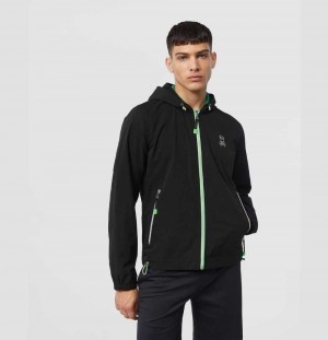 Chamarras Psycho Bunny Park Sport Jacket Hombre Negros | TZ5198403