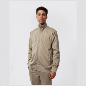 Chamarras Psycho Bunny Sants Track Jacket Hombre 357 Wet Sand | NW1370426
