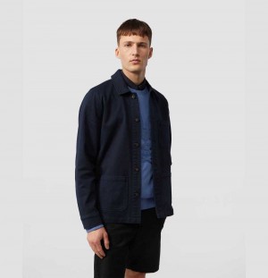 Chamarras Psycho Bunny Sullivan Chore Jacket Hombre Azul Marino | DG2978350