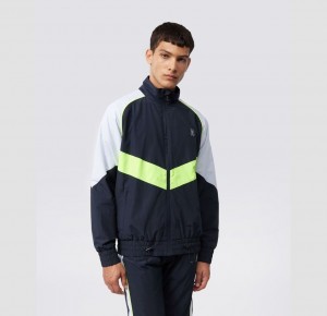 Chamarras Psycho Bunny Wasco Colour Block Track Jacket Hombre Azul Marino | HR2476301