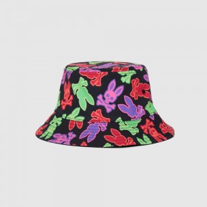 Hats And Caps Psycho Bunny Arvin Reversible Bucket Hat Hombre Negros | GE5804136