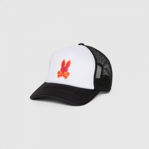 Hats And Caps Psycho Bunny Arvin Trucker Cap Hombre Negros | MJ3850426