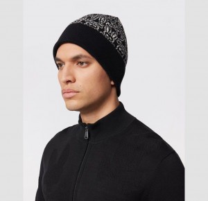 Hats And Caps Psycho Bunny Ashwood Gradient Beanie Hombre Negros | BC4381079