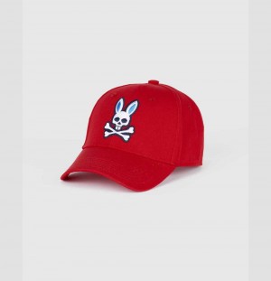 Hats And Caps Psycho Bunny Baseball Cap Hombre Rojos | RG5803297