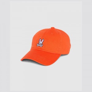 Hats And Caps Psycho Bunny Baseball Cap Hombre Naranjas | UE0354872