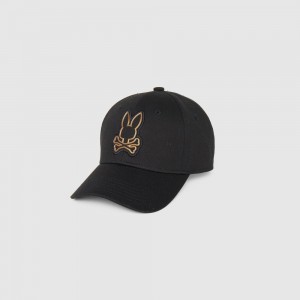 Hats And Caps Psycho Bunny Beaumont Baseball Cap Niños Negros | ZM2675341