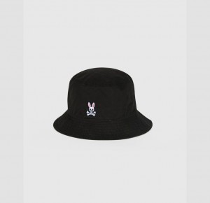 Hats And Caps Psycho Bunny Bucket Hat Hombre Negros | IA6048213