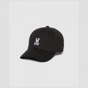 Hats And Caps Psycho Bunny Classic Baseball Cap Hombre Negros | LS8264701