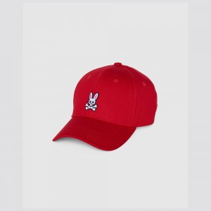 Hats And Caps Psycho Bunny Classic Baseball Cap Hombre Rojos | TB4502367