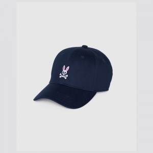Hats And Caps Psycho Bunny Classic Baseball Cap Hombre Azul Marino | VC7190528