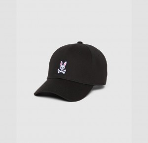 Hats And Caps Psycho Bunny Classic Baseball Cap Hombre Negros | LY9436215