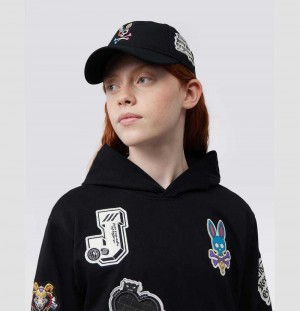 Hats And Caps Psycho Bunny Cotl Baseball Cap Niños Negros | UV0384967
