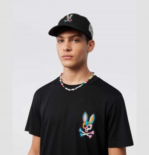 Hats And Caps Psycho Bunny Cotl Baseball Cap Hombre Negros | MY3659041