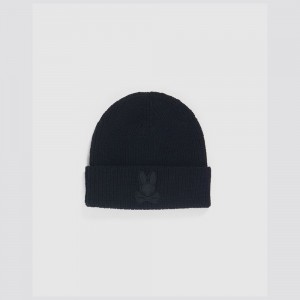 Hats And Caps Psycho Bunny Dahl Beanie Niños Negros | JP6924750