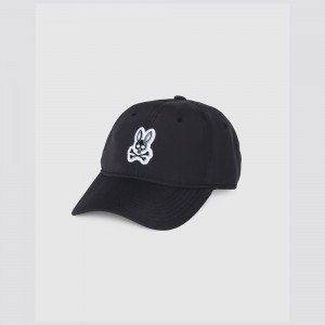 Hats And Caps Psycho Bunny Dunure Baseball Cap Hombre Negros | TM7835960