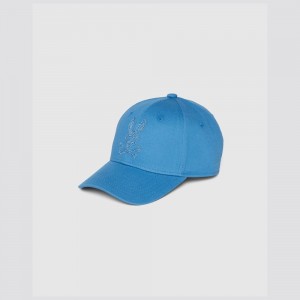 Hats And Caps Psycho Bunny Edge Baseball Cap Niños Azules | DU0971235