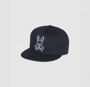 Hats And Caps Psycho Bunny Gresham Embroidered Baseball Cap Niños Negros | TH6248039
