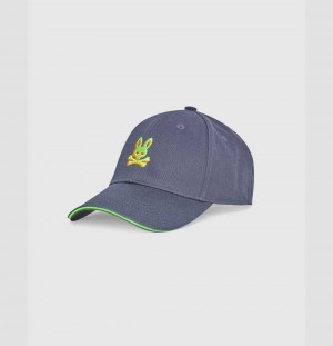 Hats And Caps Psycho Bunny Henton Baseball Cap Hombre Azul Marino | LP1042657