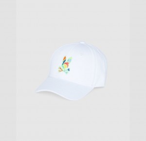Hats And Caps Psycho Bunny Hilsboro Multi Color Bunny Baseball Cap Niños Blancos | UE9803245