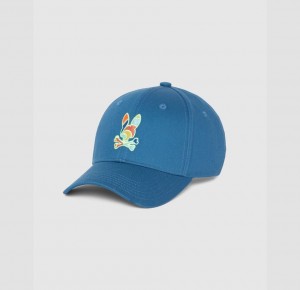 Hats And Caps Psycho Bunny Hilsboro Multi Color Bunny Baseball Cap Hombre 434 Aegean Sea | GM2104876