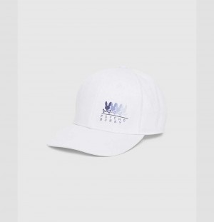 Hats And Caps Psycho Bunny Hudson Baseball Cap Hombre Blancos | TY5297840
