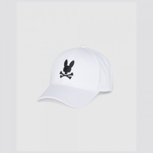Hats And Caps Psycho Bunny Ingraham Baseball Cap Niños Blancos | ES2561387