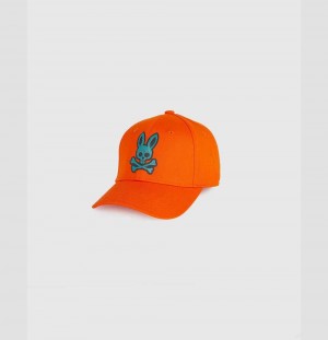 Hats And Caps Psycho Bunny Jordan Mesh Baseball Cap Niños Naranjas | AM0196247