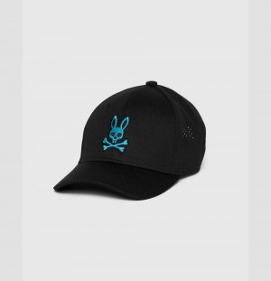 Hats And Caps Psycho Bunny Mercer Sport Cap Hombre Negros | ZR1268940