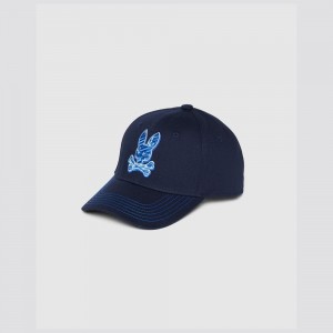 Hats And Caps Psycho Bunny Pisani Baseball Cap Niños Azul Marino | ZY4925086