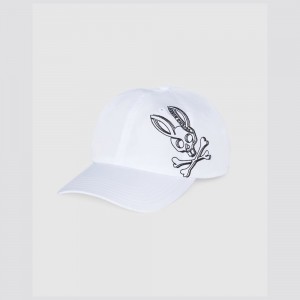 Hats And Caps Psycho Bunny Serge Baseball Cap Hombre Blancos | OC6703145