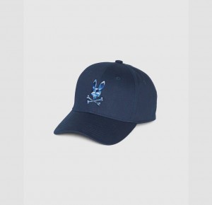 Hats And Caps Psycho Bunny Starwood Baseball Cap Hombre Azul Marino | GP1564782