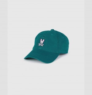 Hats And Caps Psycho Bunny Sunbleached Cap Hombre 447 Cosmic Teal | IX4089356