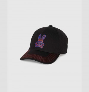 Hats And Caps Psycho Bunny Wardell Baseball Cap Hombre Negros | CB9610524