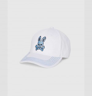 Hats And Caps Psycho Bunny Wardell Baseball Cap Hombre Blancos | AI4239056