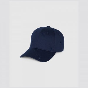 Hats And Caps Psycho Bunny Woad Baseball Cap Hombre Azul Marino | GI8657140