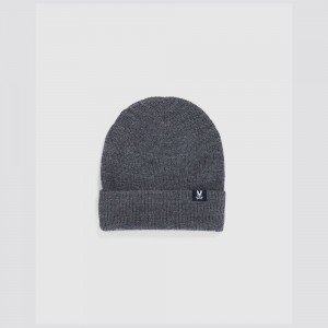 Hats And Caps Psycho Bunny Wool Watchman Beanie Hombre 498 Heather Storm | WR7416290