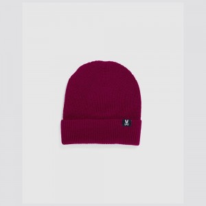 Hats And Caps Psycho Bunny Wool Watchman Beanie Hombre 653 Wild Berry | OY3195067