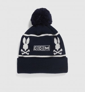Hats And Caps Psycho Bunny X Ccm Beanie Hombre Azul Marino | HR2786314