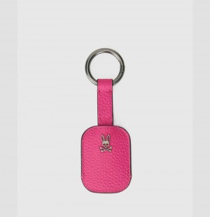 Keychain Psycho Bunny Leather Bottle Opener Keychain Unisex Rosas | CO9210587