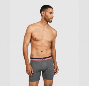 Lounge & Underwear Psycho Bunny 2 Pack Knit Boxer Briefs Hombre 498 Heather Storm | TO7269053