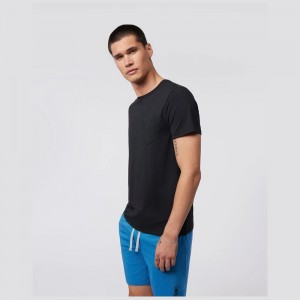 Lounge & Underwear Psycho Bunny Lounge Pocket Tee Hombre Negros | YX3689051