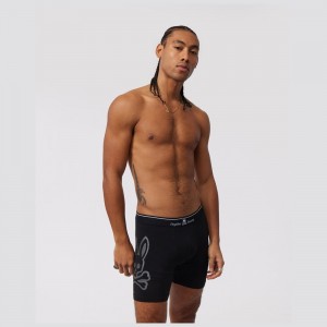 Lounge & Underwear Psycho Bunny Single Boxer Brief Hombre Negros | EF4791586