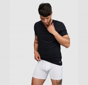 Lounge & Underwear Psycho Bunny Underwear 2 Pack Crew Neck Tee Hombre Negros | ZM6723491