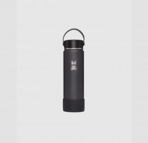 Merch Psycho Bunny Water Bottle Unisex Negros | QV2653107