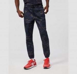 Pantalon Psycho Bunny Chamers Twill Camo Jogger Hombre Azul Marino | ZP2081597