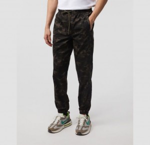 Pantalon Psycho Bunny Chamers Twill Camo Jogger Hombre Verde Oliva Oscuro | LH5240869