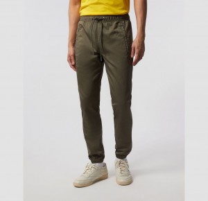 Pantalon Psycho Bunny Chamers Woven Jogger Pants Hombre Verde Oliva Oscuro | EW1285079