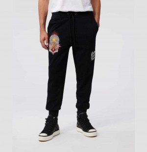 Pantalon Psycho Bunny Cotl Sweat Pants Hombre Negros | LA2193045