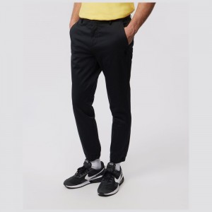 Pantalon Psycho Bunny Fairfield Elastic Waist Sateen Jogger Hombre Negros | YG9608245