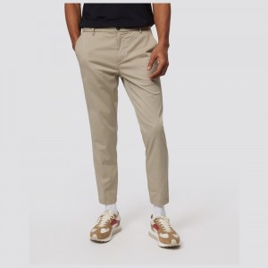 Pantalon Psycho Bunny Fairfield Elastic Waist Sateen Jogger Hombre 357 Wet Sand | PW9605314